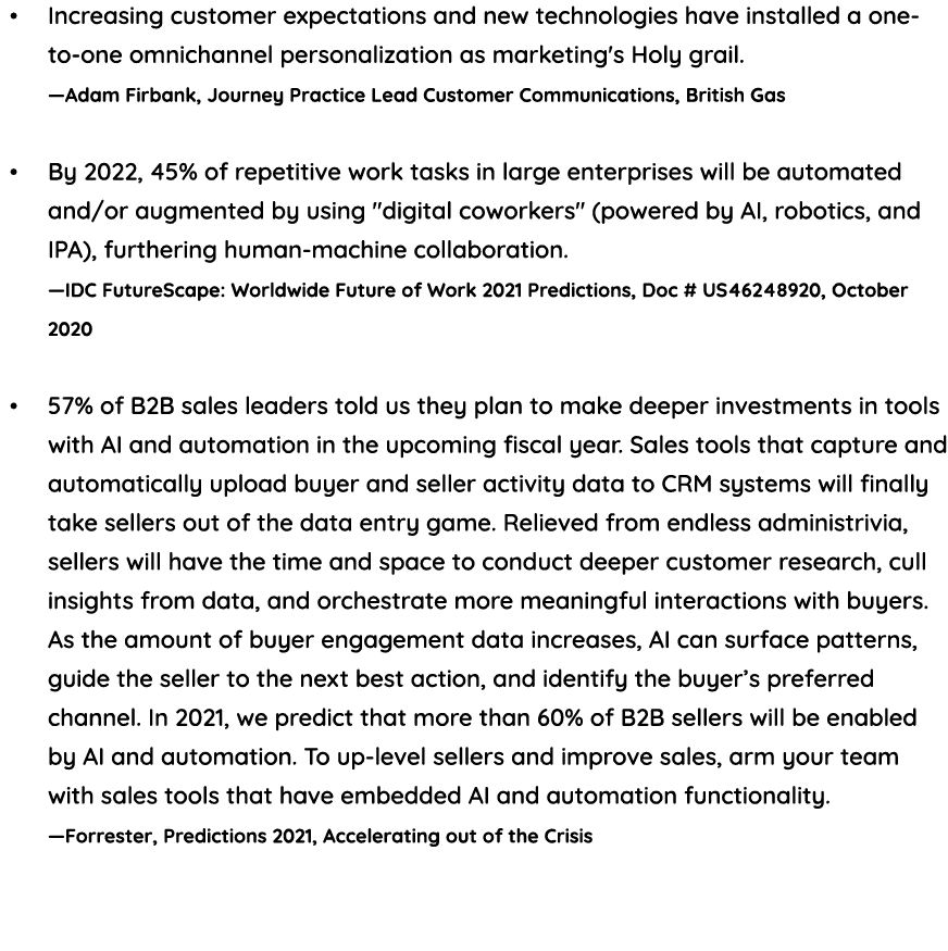   Increasing customer expectations and new technologies have installed a one-to-one omnichannel personalization as ma   