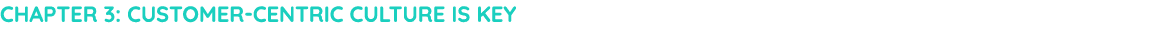 Chapter 3: Customer-centric culture is key