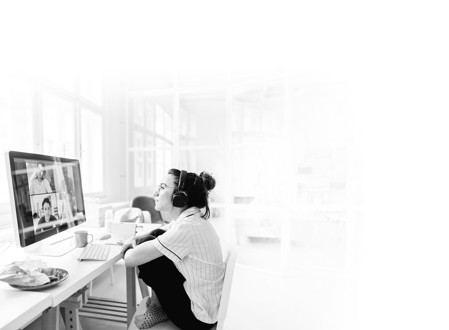 Photo of a young woman having a video call with her friends; the daily routine of a millennial woman 
